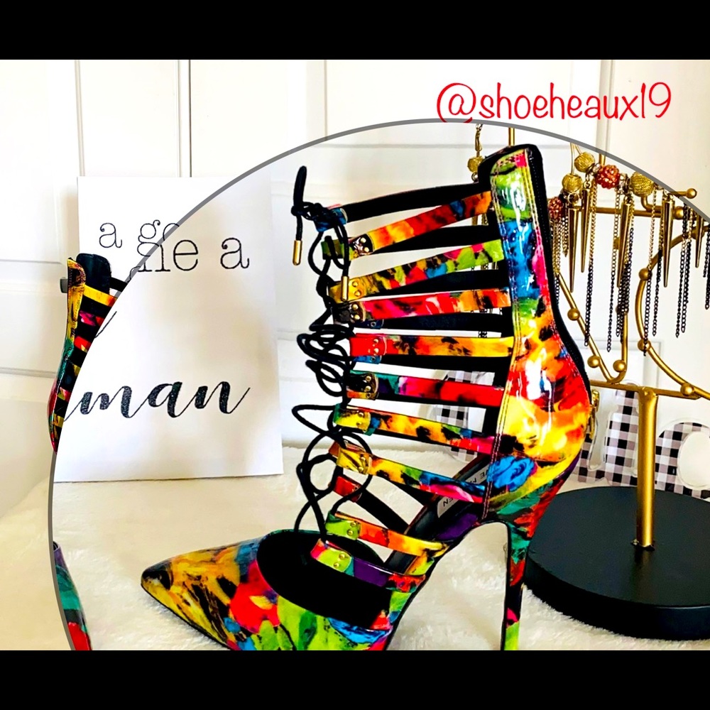 Steve Madden STF FLORAL Stilettos - Size 10 - Picture 7 of 9